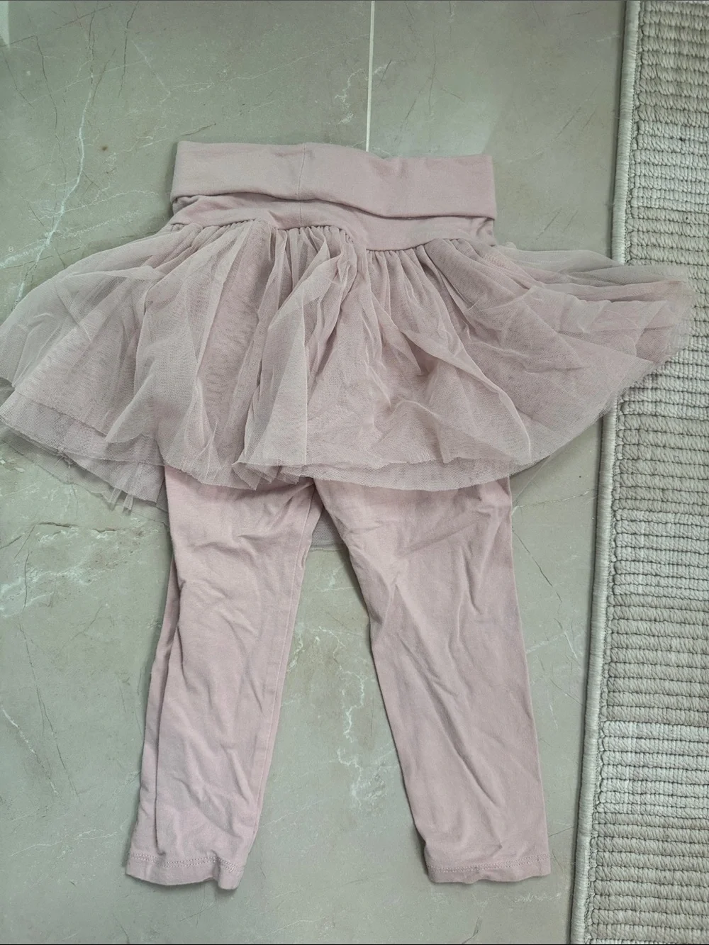 GAP Light Pink Tulle Skirted Leggings
